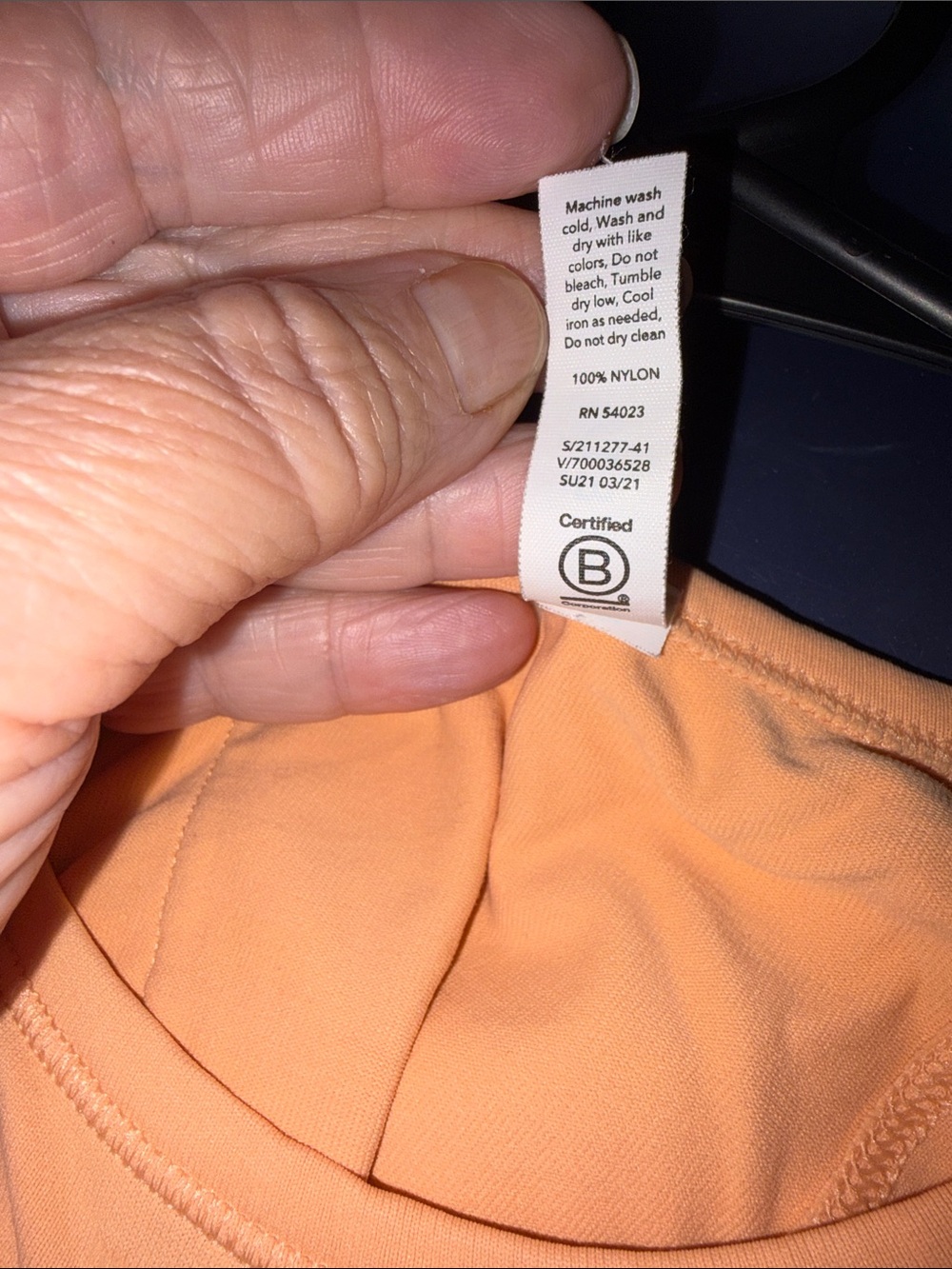 Athleta Peach Eyelet-Trim Performance Tank size Xs - Picture 7 of 9